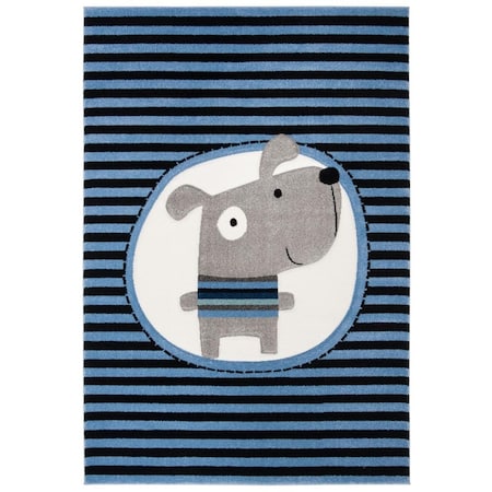 Safavieh 4 x 4 ft. Carousel Kids & Youth Square Rug, Navy & Ivory CRK126N-4SQ